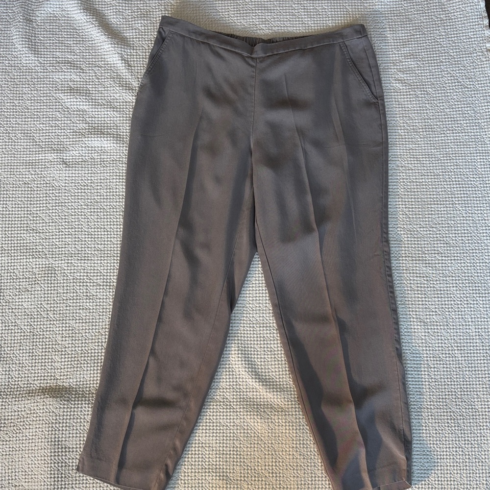 Eileen Fisher Charcoal Dress Pants, Pull-on, Pockets, Size Medium, NWOT